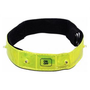 Reflexní pásek se světlem k upnutí na ruku či na nohu, rflexní pásek s led pro běžce cyklisty  chodce ,bezpečnostní reflexní pásek s led blikajícím světlem 