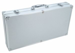 Luxusní sada grilovacího nářadí v alu kufru ,dárek na grilovací párty,grilovací náčiní do karavanu v kufru .18ks grilovacího nářadí jako dárek 