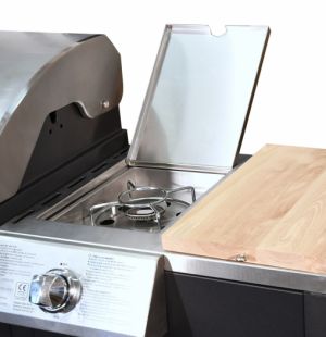 velký plynový gril s vařičem a dřezem, zahradní kuchyně gril a dřez, Zahradní kuchyně s plynovým grilem  2m x 0,6m, luxusní velký zahradní gril kuchyně 