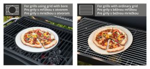 Pizza kámen na gril do trouby, Grilovací plát kulatý na picu do trouby nebo na gril, kámen na pečení pizzy,  