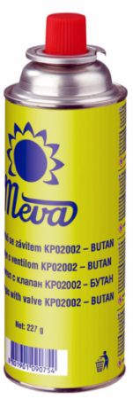 Kartuše se směsí butanu pro použití s kempingovými přenosnými vařiči. KP02002 ventil kartuše s plynem butan