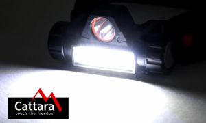 Čelovka nabíjecí s magnetem a širokým světlem pro práci a bodovým světlem 