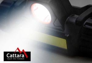 Čelovka nabíjecí s magnetem a širokým světlem pro práci a bodovým světlem 