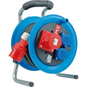 Kabel prodlužovací 20 m 3 zás. (1x400V + 2x250V) 16A buben IP44,PRODLUŽOVÁK NA BUBNU 20m na 380v 400V 