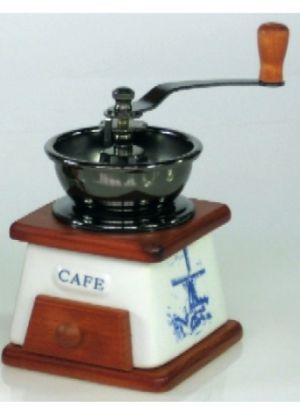 mlýnek na kávu porcelánový ruční kávomlýnek ,retero kávomlýnek ,ruční mlýnek na kávu jako dárek, retro porcelánový kávomlýnek