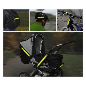 Samolepící páska reflexní 2cm x 90cm žlutá Výstražný reflexní doplněk k nalepení dobře viditelný na velkou vzdálenost reflexní páska  samolepící  žlutá 